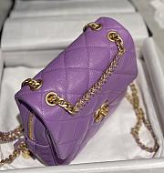 Kitlife Chanel Caviar Purple Retro Backpack - 20x19x8cm - 5
