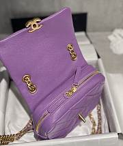 Kitlife Chanel Caviar Purple Retro Backpack - 20x19x8cm - 6