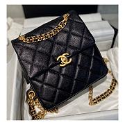 Kitlife Chanel Caviar Black Retro Backpack - 20x19x8cm - 1