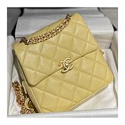 Kitlife Chanel Caviar Light Yellow Retro Backpack - 20x19x8cm - 1