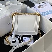 Kitlife Chanel Mini Le Boy White Smooth Calfskin Leather - AS3018 - 18x13x6.5cm - 3