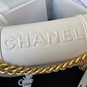 Kitlife Chanel Mini Le Boy White Smooth Calfskin Leather - AS3018 - 18x13x6.5cm - 4