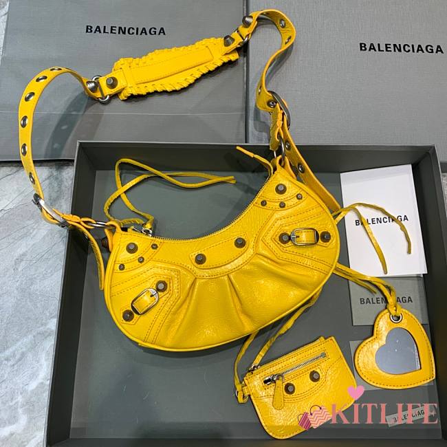 Kitlife Balenciaga Le Cagole XS Shoulder Bag In Yellow - 26×7×16cm - 1