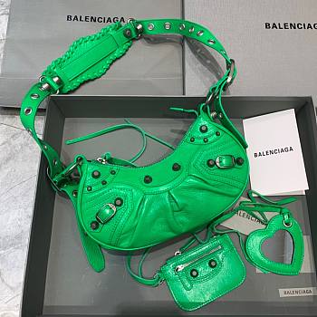 Kitlife Balenciaga Le Cagole XS Shoulder Bag In Green - 26×7×16cm