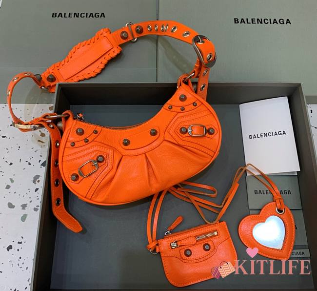Kitlife Balenciaga Le Cagole XS Shoulder Bag In Orange - 26×7×16cm - 1