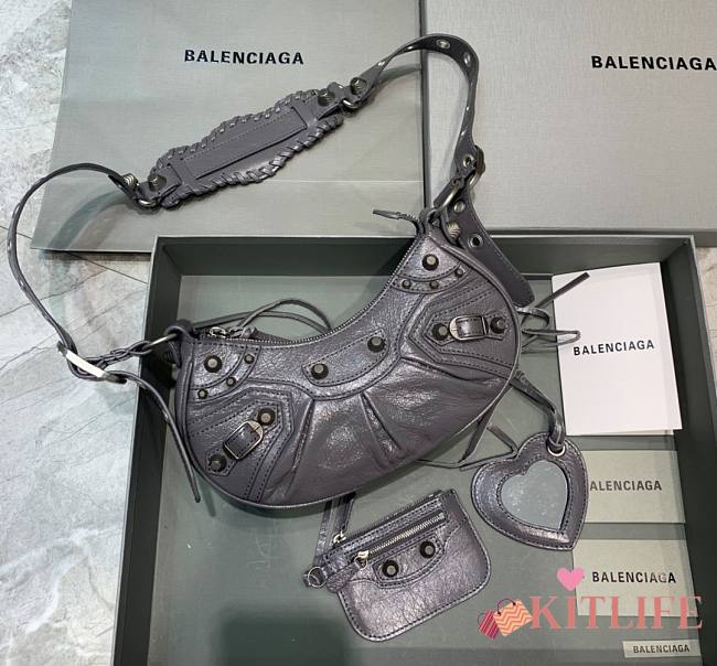 Kitlife Balenciaga Le Cagole XS Shoulder Bag In Grey - 26×7×16cm - 1