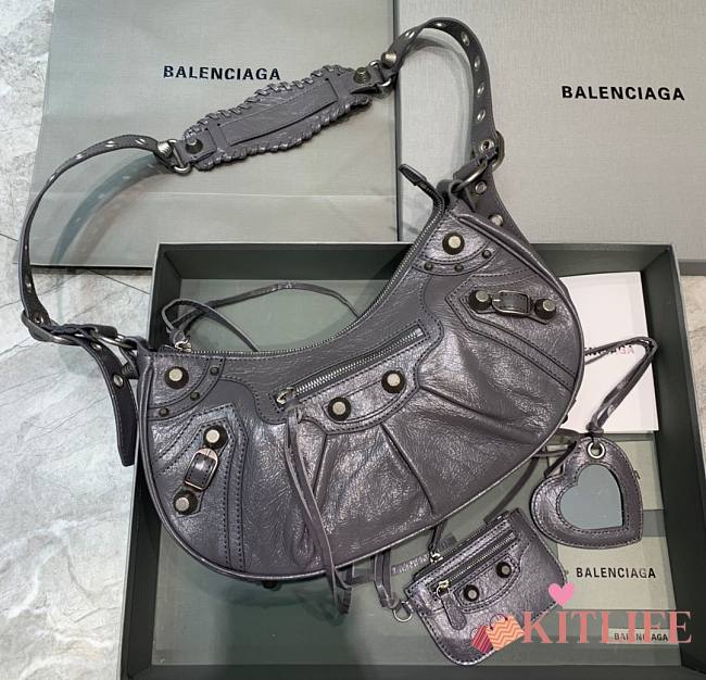 Kitlife Balenciaga Le Cagole Small Shoulder Bag In Grey - 33x16x8 cm - 1