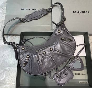 Kitlife Balenciaga Le Cagole Small Shoulder Bag In Grey - 33x16x8 cm