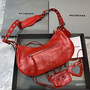 Kitlife Balenciaga Le Cagole Small Shoulder Bag In Red - 33x16x8 cm - 2