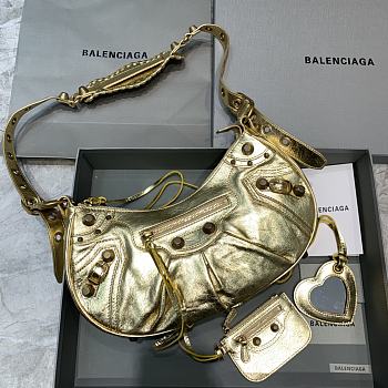 Kitlife Balenciaga Le Cagole Small Shoulder Bag In Gold - 33x16x8 cm