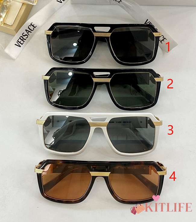 Kitlife Versace Plate Middle Beam Metal Sunglasses - VE4399 - 58-18 -145 - 1