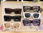 Kitlife Prada Triangle Leather Label Chain Sunglasses - SPS08W- 55-19 145  - 1