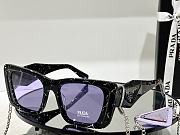 Kitlife Prada Triangle Leather Label Chain Sunglasses - SPS08W- 55-19 145  - 3