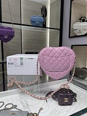 Kitlife Chanel Heart Bag Lambskin&Gold Tone Metal In Pink - AS3191 - 16x18x6cm - 5