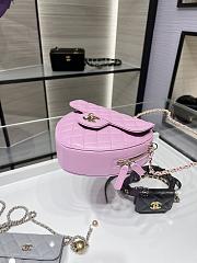 Kitlife Chanel Heart Bag Lambskin&Gold Tone Metal In Pink - AS3191 - 16x18x6cm - 4