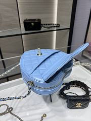 Kitlife Chanel Heart Bag Lambskin&Gold Tone Metal In Blue - AS3191 - 16x18x6cm - 6