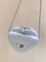 Kitlife Chanel Heart Bag Lambskin&Gold Tone Metal In White - AS3191 - 16x18x6cm - 2