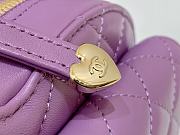 Kitlife Chanel Heart Bag Lambskin&Gold Tone Metal In Purple - AS3191 - 16x18x6cm - 2