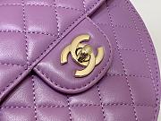 Kitlife Chanel Heart Bag Lambskin&Gold Tone Metal In Purple - AS3191 - 16x18x6cm - 3