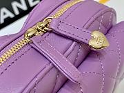 Kitlife Chanel Heart Bag Lambskin&Gold Tone Metal In Purple - AS3191 - 16x18x6cm - 6