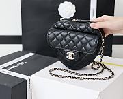 Kitlife Chanel Heart Bag Lambskin&Gold Tone Metal In Black - AS3191 - 16x18x6cm - 2