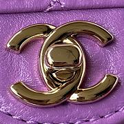 Kitlife Chanel Heart Clutch with Chain In Purple - AP2784 - 12 × 13 × 5.5 cm - 2