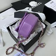 Kitlife Chanel Heart Clutch with Chain In Purple - AP2784 - 12 × 13 × 5.5 cm - 3