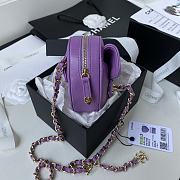 Kitlife Chanel Heart Clutch with Chain In Purple - AP2784 - 12 × 13 × 5.5 cm - 4