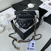 Kitlife Chanel Heart Clutch with Chain In Black - AP2784 - 12 × 13 × 5.5 cm - 4