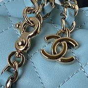 Kitlife Chanel Heart Clutch with Chain In Blue - AP2784 - 12 × 13 × 5.5 cm - 5