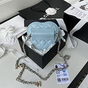 Kitlife Chanel Heart Clutch with Chain In Blue - AP2784 - 12 × 13 × 5.5 cm - 6