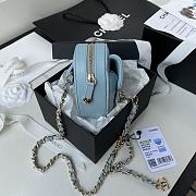 Kitlife Chanel Heart Clutch with Chain In Blue - AP2784 - 12 × 13 × 5.5 cm - 4