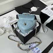 Kitlife Chanel Heart Clutch with Chain In Blue - AP2784 - 12 × 13 × 5.5 cm - 2