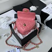 Kitlife Chanel Heart Clutch with Chain In Pink - AP2784 - 12 × 13 × 5.5 cm - 6