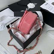 Kitlife Chanel Heart Clutch with Chain In Pink - AP2784 - 12 × 13 × 5.5 cm - 5