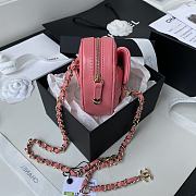 Kitlife Chanel Heart Clutch with Chain In Pink - AP2784 - 12 × 13 × 5.5 cm - 4