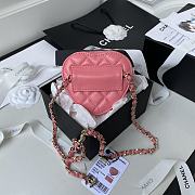 Kitlife Chanel Heart Clutch with Chain In Pink - AP2784 - 12 × 13 × 5.5 cm - 3