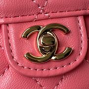 Kitlife Chanel Heart Clutch with Chain In Pink - AP2784 - 12 × 13 × 5.5 cm - 2