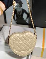 Kitlife Chanel Heart Bag Lambskin&Gold Tone Metal In Gold - AS3191 - 16x18x6cm - 3