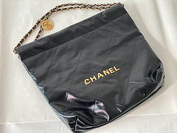 Kitlife Chanel 22 Large Black Handbag - 35x37x7cm