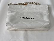 Kitlife Chanel 22 Large White Handbag Black Logo - 35x37x7cm - 6