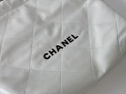 Kitlife Chanel 22 Large White Handbag Black Logo - 39x42x8cm - 6