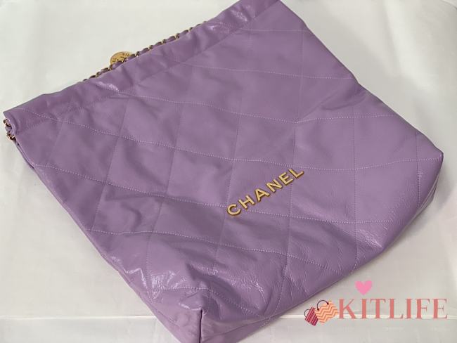 Kitlife Chanel 22 Large Purple Handbag - 35x37x7cm - 1