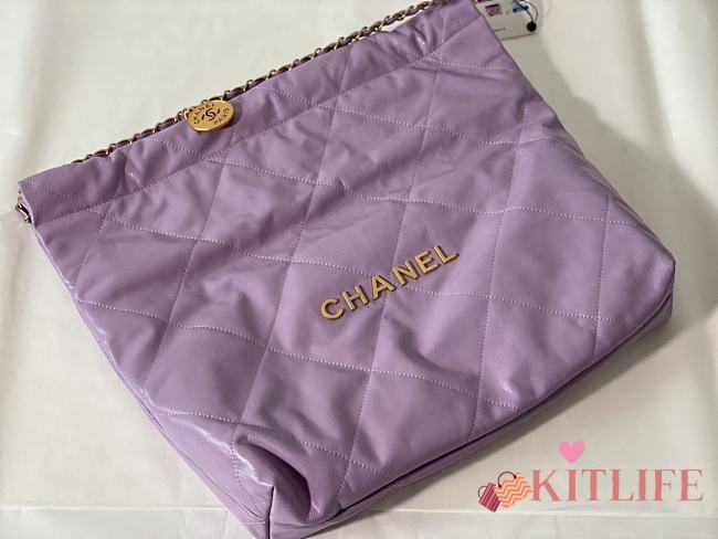Kitlife Chanel 22 Large Purple Handbag - 39x42x8cm - 1