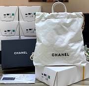 Kitlife Chanel 22 White Backpack Black Logo - 51x40x9cm - 6