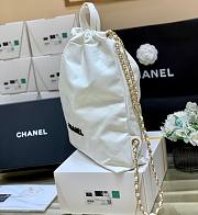 Kitlife Chanel 22 White Backpack Black Logo - 51x40x9cm - 3