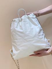 Kitlife Chanel 22 White Backpack Black Logo - 51x40x9cm - 4
