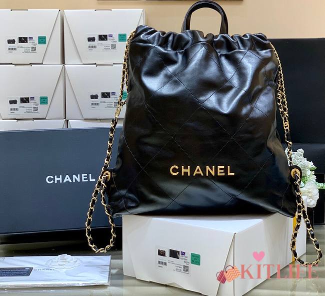 Kitlife Chanel 22 Black Backpack - 51x40x9cm - 1