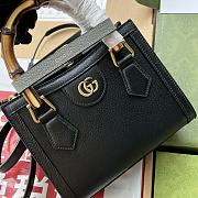 Kitlife Gucci Diana mini tote bag black leather - ‎702732 - 20x16x10cm - 2