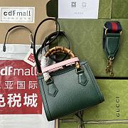 Kitlife Gucci Diana mini tote bag green leather - ‎702732 - 20x16x10cm - 2